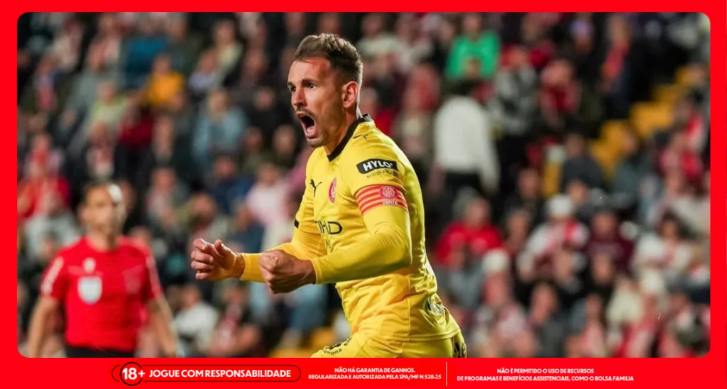 Imagem de Stuani em ação pelo Girona. Foto: Instagram/Girona