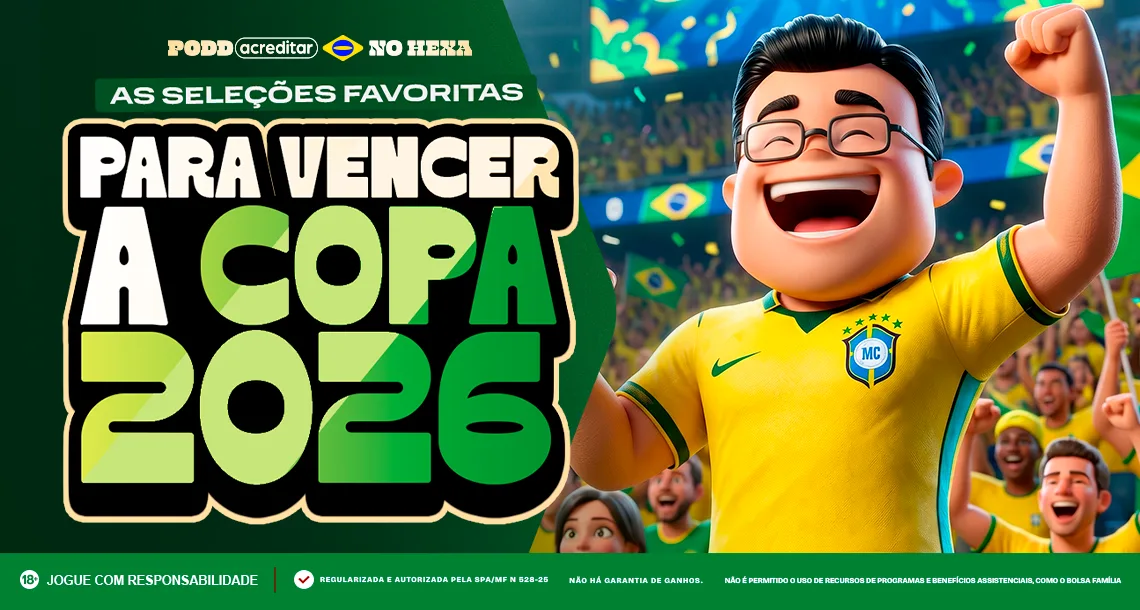 Imagem ilustrativa sobre as seleções favoritas ao título da Copa do Mundo 2026