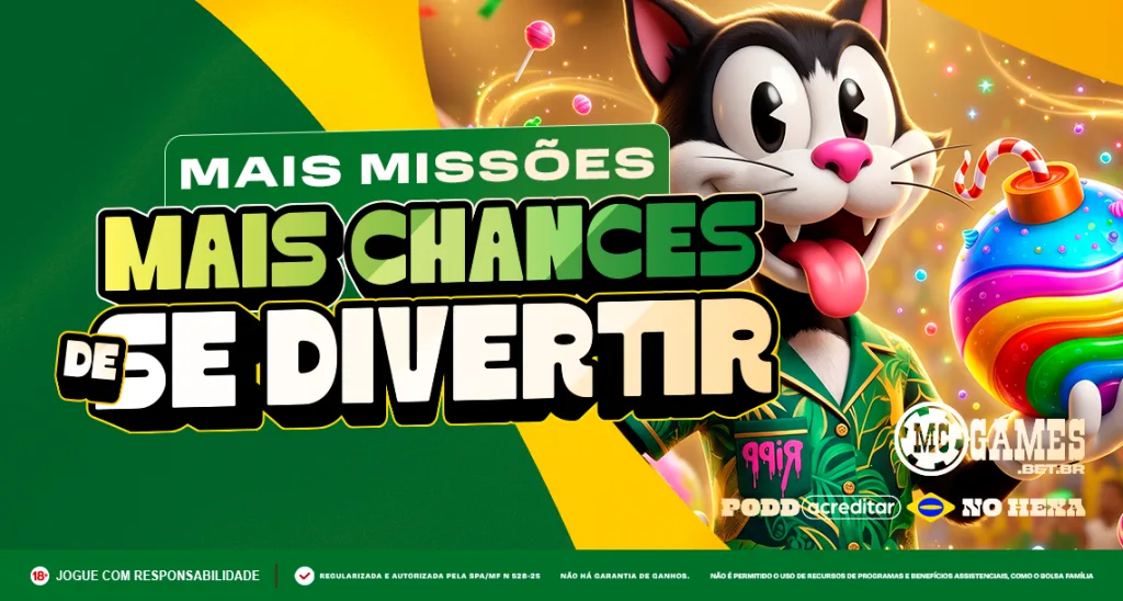 Imagem ilustrativa das missões da MC Games nos slots Sweet Bonanza 2500 e RIP City