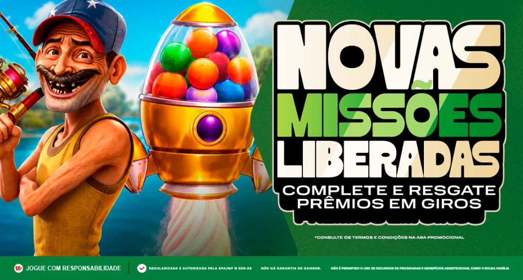 Imagem ilustrativa sobre as missões do dia da MC Games nos slots Sugar Rush 1000 e Catfish Hunters