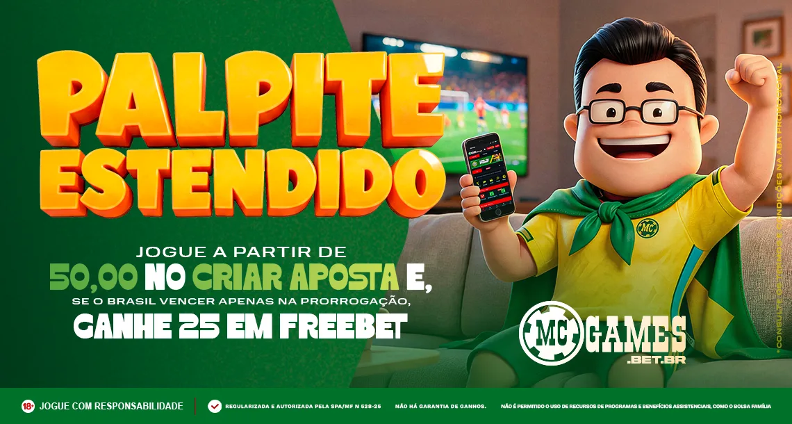 Imagem ilustrativa sobre a promoção de freebet da MC Games para Brasil x Japão
