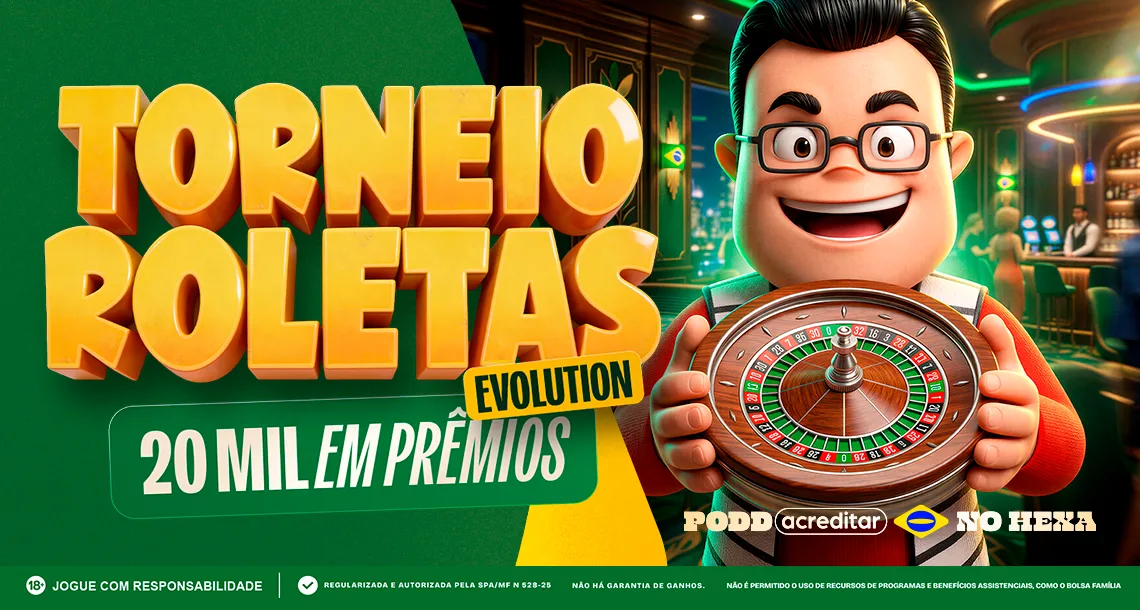 Imagem ilustrativa sobre o Torneio Mensal das Roletas Evolution na MC Games