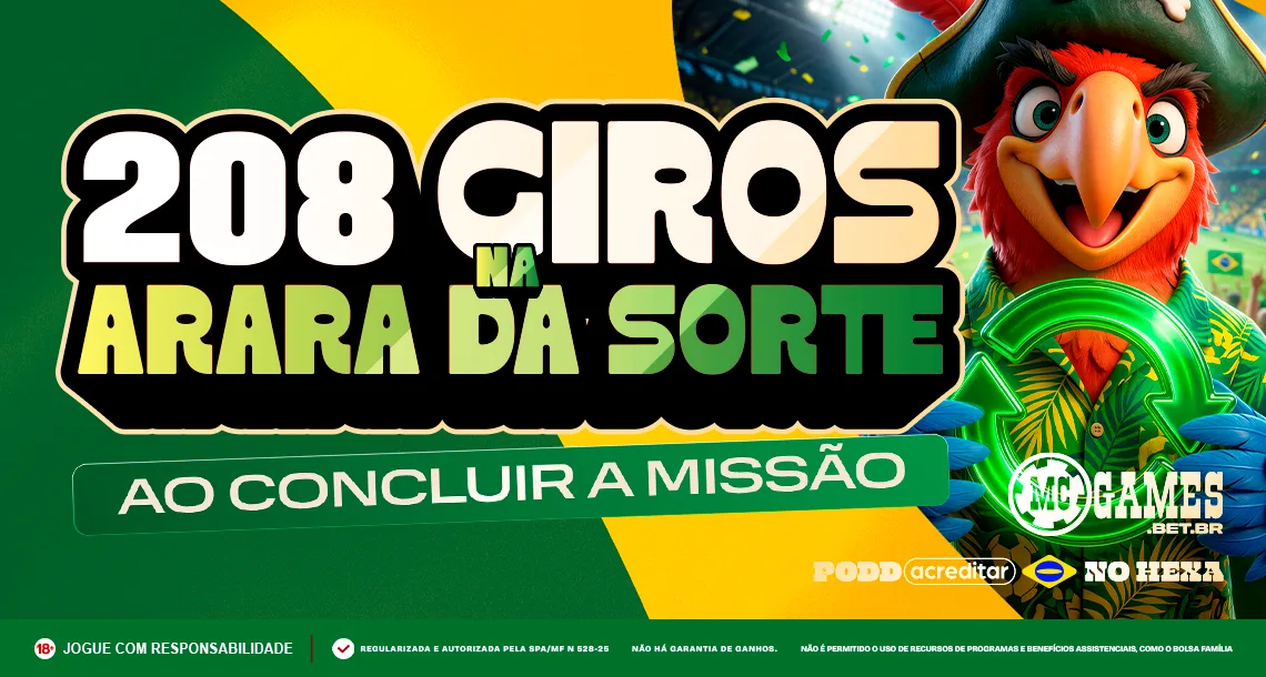 Imagem ilustrativa das Missões do Dia da MC Games, com o jogo Arara da Sorte