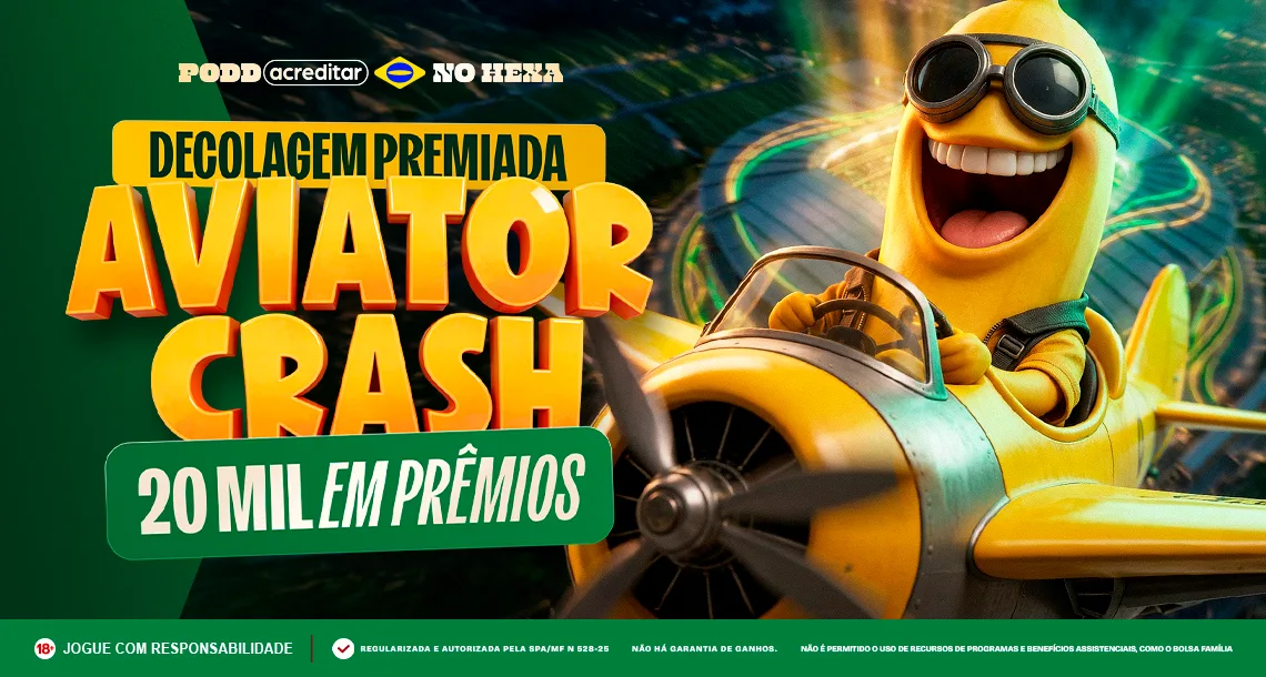 Imagem ilustrativa sobre o Torneio Mensal do Aviator Crash da Banana Games na MC Games