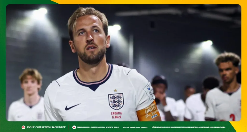 Imagem ilustrativa de Harry Kane, atacante da Inglaterra. Foto: Instagram/Inglaterra