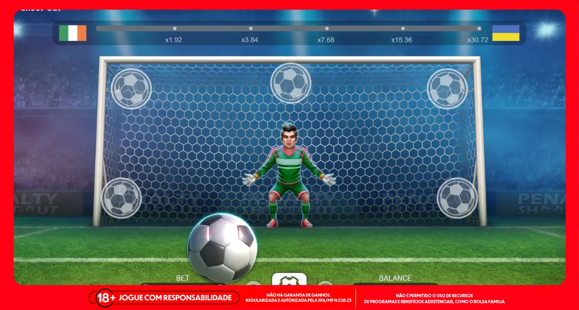 Imagem ilustrativa sobre o crash game Penalty Shoot Out