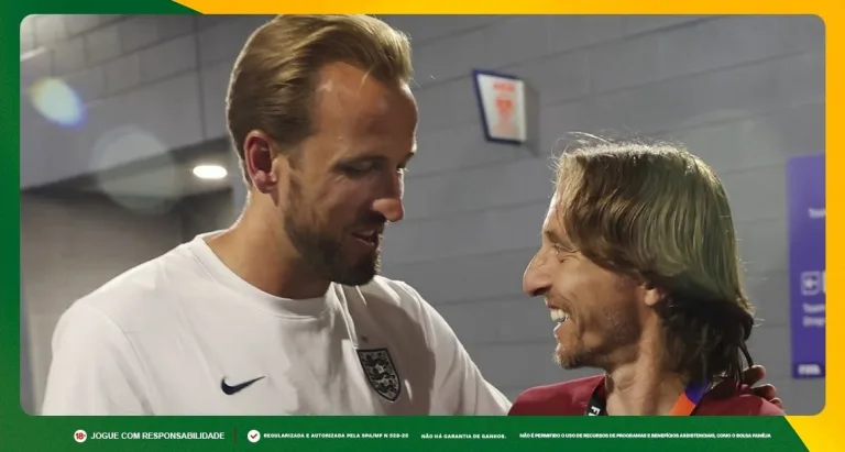 Harry Kane e Luka Modric, destaques de Inglaterra e Croácia. Foto: Instagram/Inglaterra