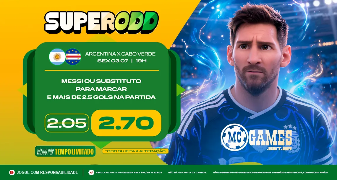 Imagem ilustrativa sobre a Super Odd da MC Games para Argentina x Cabo Verde