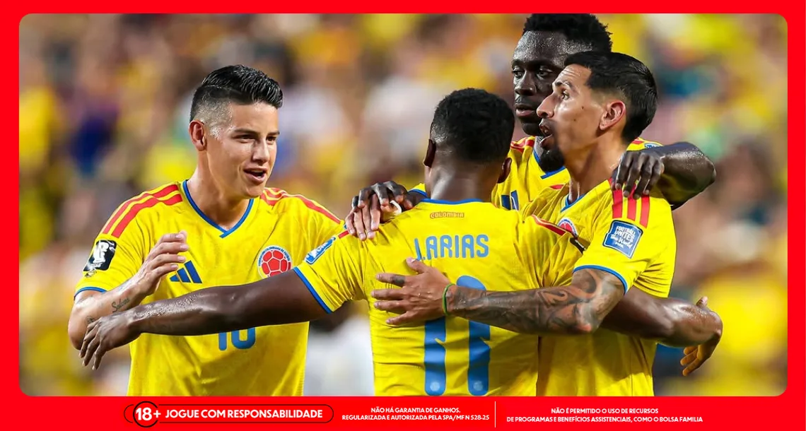 Imagem ilustrativa de jogadores da Colômbia. Foto: Instagram/Colômbia