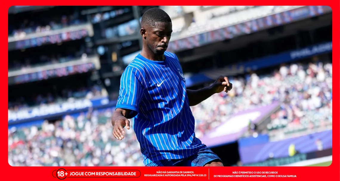 Imagem ilustrativa de Ousmane Dembélé, atacante da França. Foto: Instagram/França
