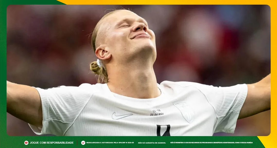 Imagem ilustrativa de Haaland, atacante da Noruega. Foto: Instagram/Noruega