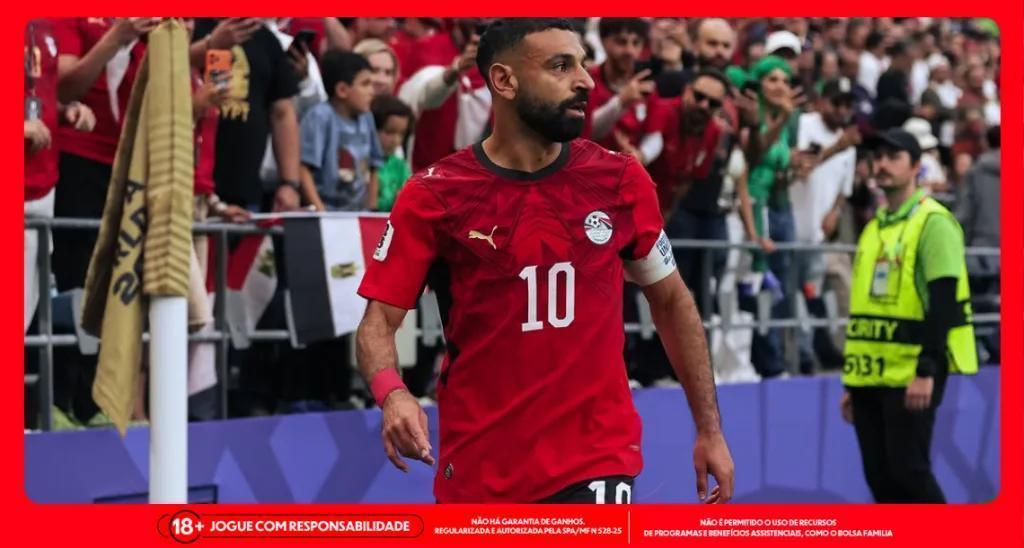 Imagem ilustrativa de Salah, atacante do Egito. Foto: Instagram/Egito
